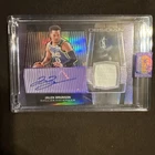 Jalen Brunson 19-20 Panini Obsidian-Electric Etch Purple Auto/Jersey Mavs /75