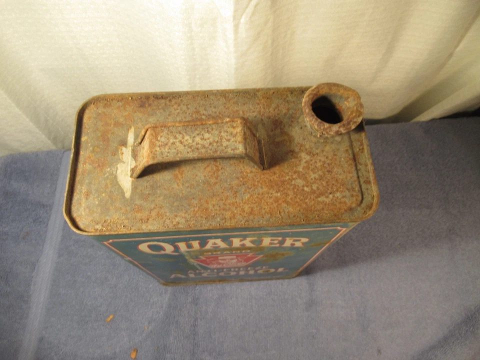 Quaker Pennsylvania Vintage Lata 1 Galón Anticongelante Alcohol ¡Prueba 188! Gasóleo RARO Foto 2 de 4