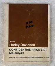 AMF HARLEY DAVIDSON 1979 CONFIDENTIAL PRICE LIST PARTS & ACCESSORIES 99421-80