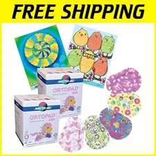 Girls Eye Patches 100-Pack, Includes 2 Boxes and Posters