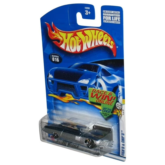Hot Wheels 2003 Fish'D & Chip'D Silver Blue NIP #016 First Editions 4/42 Wagon