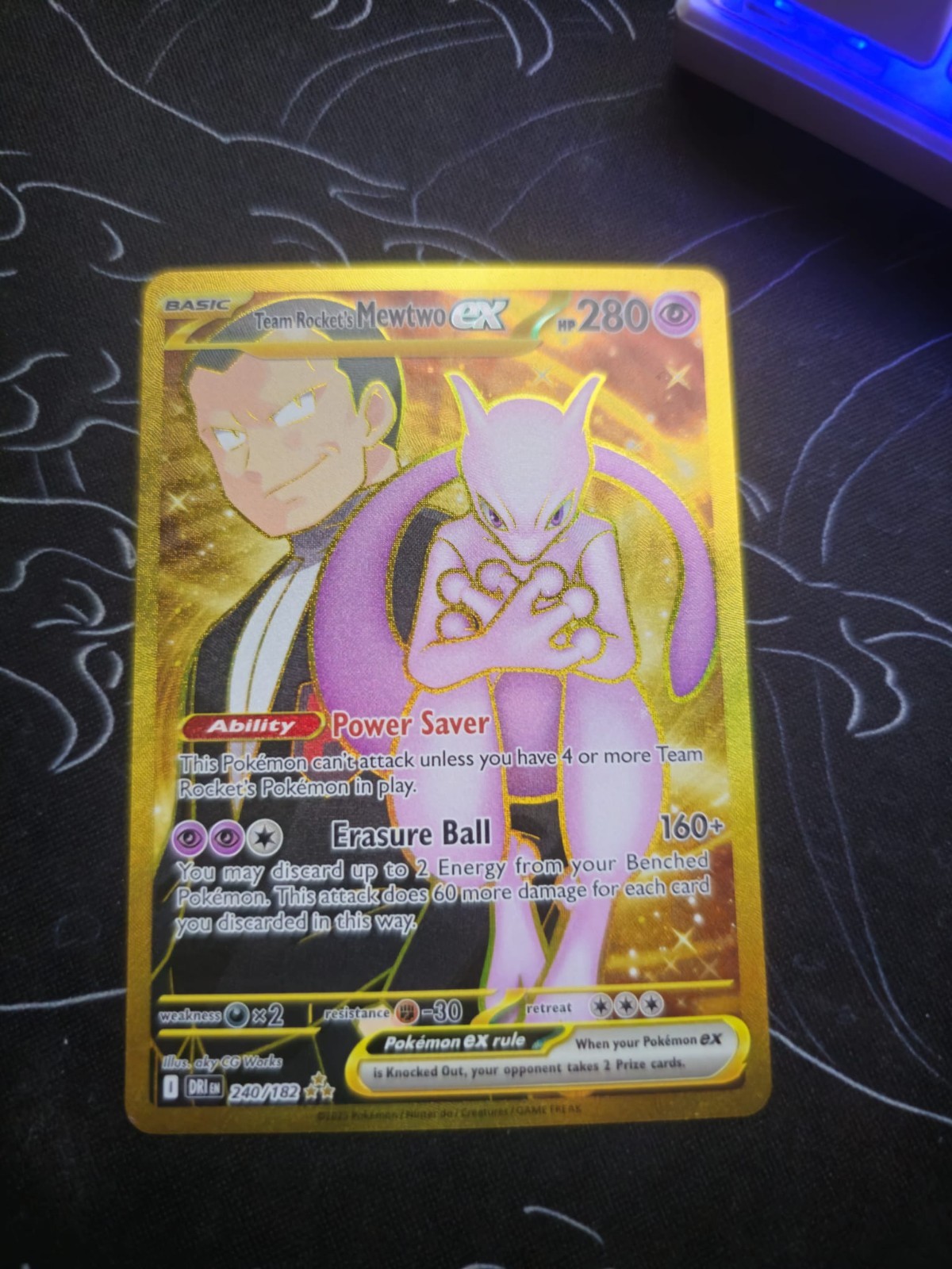 Team Rocket's Mewtwo ex 240/182 Sv10: Destined Rivals Holo