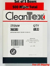 CleanTex CT811 Optic Pad Wipes Optical Surface Cleaning Pad 500 Wipes Total