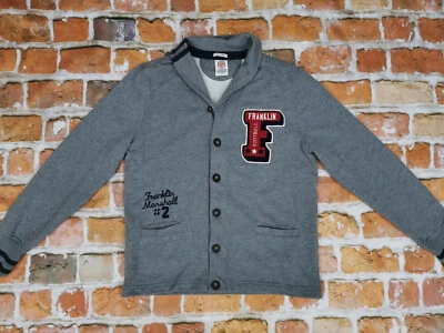 Franklin & Marshall Fútbol Vintage Chaqueta de Punto Highschool Gris Talla:L Top - Imagen 1 de 4