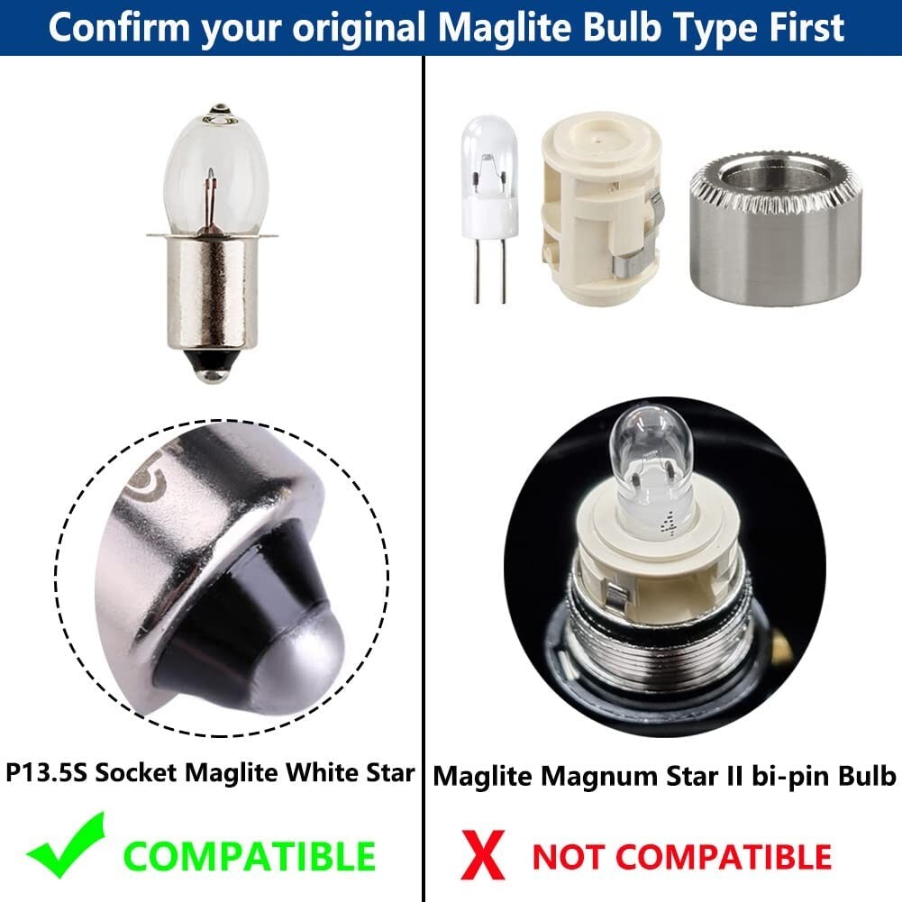 Maglight Maglite LED Bulb 3-6 Cell C D Conversion Upgrade 200