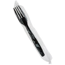 Individually Wrapped Plastic Forks (Heavy Duty) 1000 Per Case White/Black