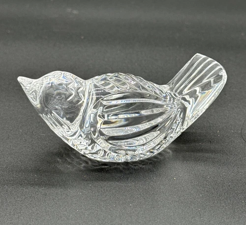 Vintage Waterford Crystal Sparrow Bird Figurine Paperweight 4.5"
