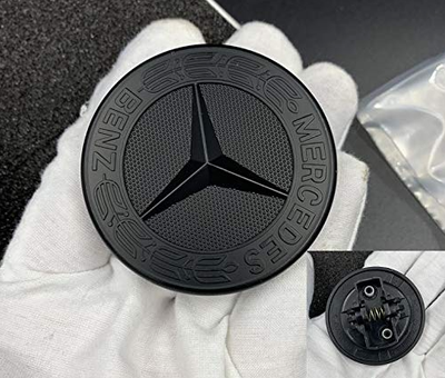 57mm Mercedes Benz Matte Black Front Hood Bonnet Emblem Badge Decal Logo | eBay