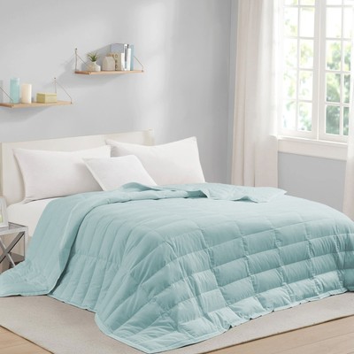 UNIKOME TENCEL Lyocell Lightweight Summer Cooling 75% Down Bed Blanket Star Blue