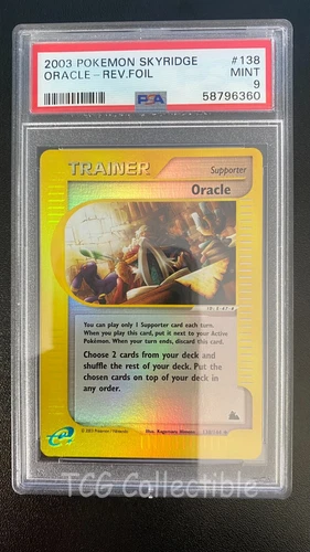 PSA 9 MINT Oracle REVERSE HOLO 138 2003 Skyridge WOTC Pokemon Card