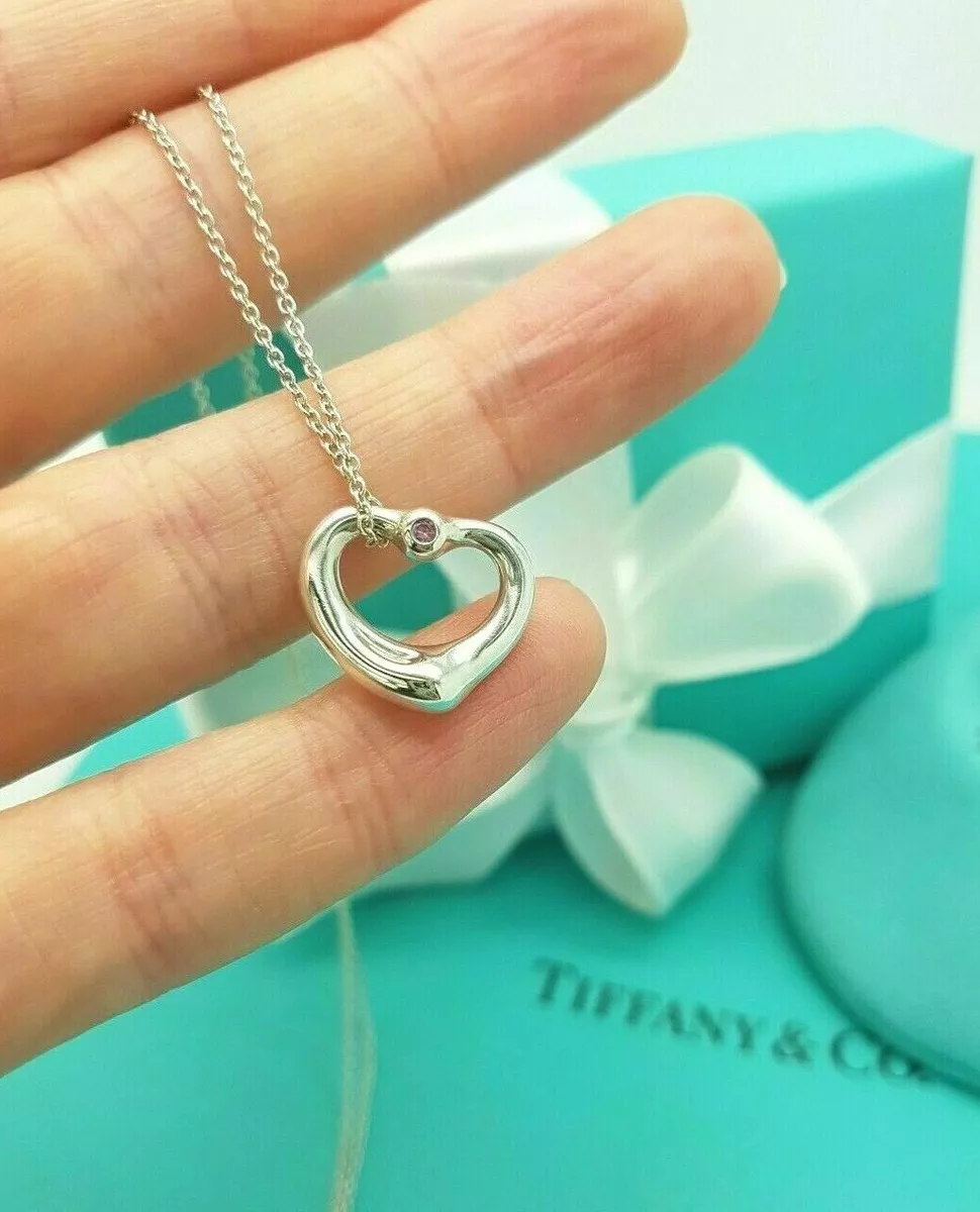 Tiffany and Co. Elsa Peretti Medium Open Heart Pendant – FabOn5th.com