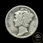 1935 Mercury Dime 10C 90% Silver Fine Scarce Date Luster+++