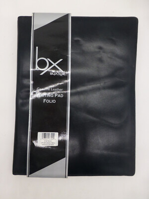 NEW BuxtoBX Brand Leather Folder Portfolio Unused A Few Dents due To Storage