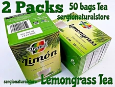 2 Packs Te de Limon Lemongrass Tea ✅ Infusion Herbs 50 bags Free Shipping