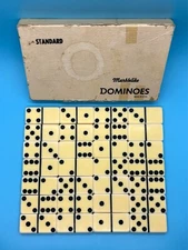 Vintage Puremco Standard Marblelike #616 IVORY Dominoes