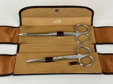 Vintage Scissors JOY Germany Professional Shears In Joy Goat Leather Case