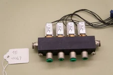 Lot of 4 Numatics RB2-0115 Solenoid Valves w/ block - 5VDC - 5 PSI