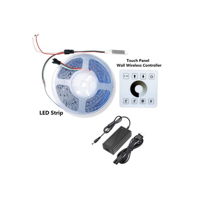 DC12V WS2811 LED Strip 300LED 5M Water Flowing Light Touch Panel Controller
