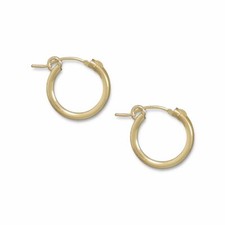 12/20 Gold-filled 2mm x 15mm Hoop Earrings