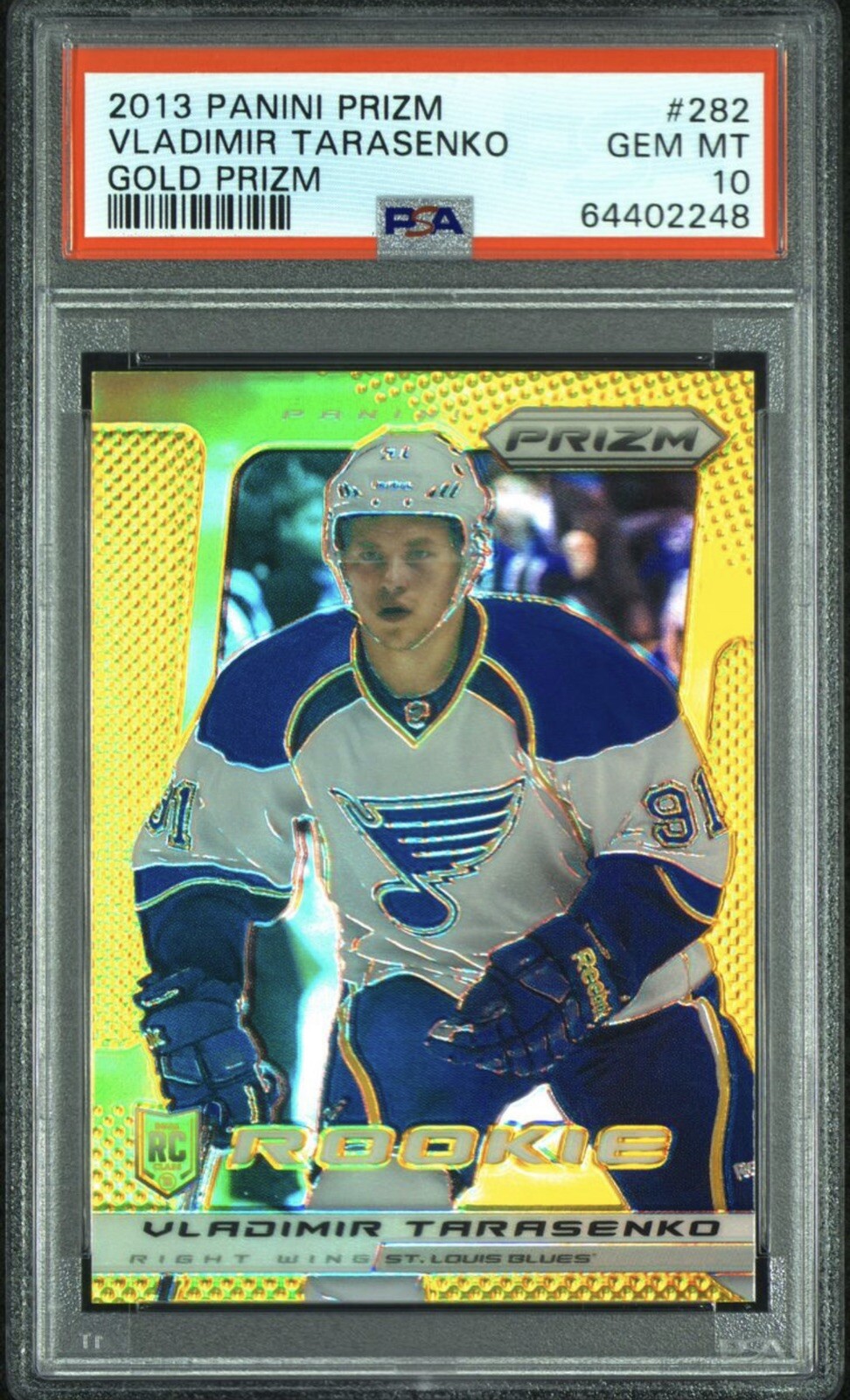 Vladimir Tarasenko 2013 Panini Prizm #282 Gold Rookie RC /10 PSA 10 Gem Mint