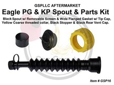 GAS SPOUT  PARTS KIT for EAGLE PG KP SERIES JUGS Spout Stopper Collar Rear Vent