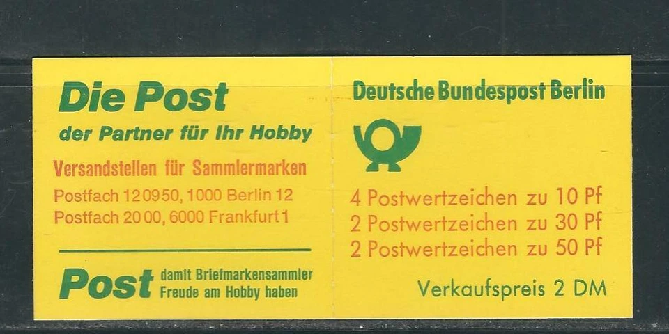 Germany  Michel MH 10a Castles .Complete Booklet . MNH ... - Image 2 of 2