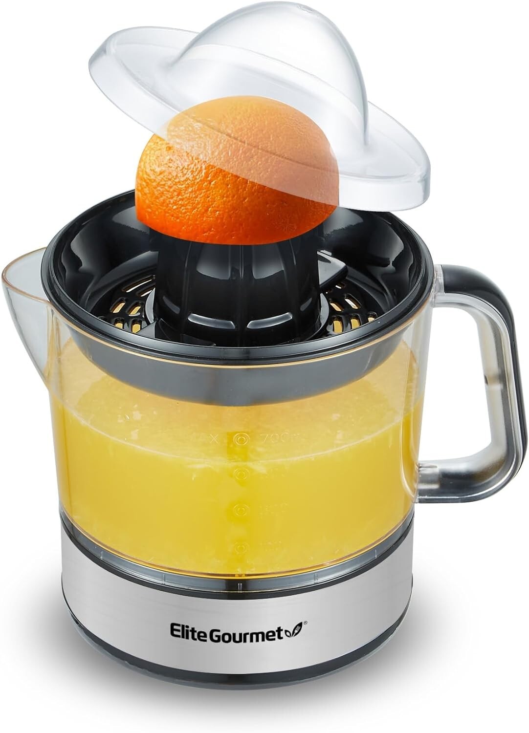 Elite Gourmet ETS623 Bpa-Free Electric Citrus Juicer, Compact, Large Volume