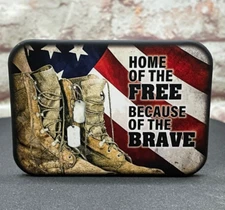 Home of the Free Because of the Brave Fridge Magnet - Made in America