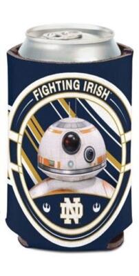 Notre Dame Fighting Irish NCAA Can Holder Cooler Bottle Sleeve Star Wars BB8
