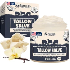 Beef Tallow for Skin, Organic Grass-Fed Whipped Beef Tallow and Honey Balm Anti