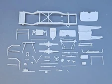 MPC 1/25 1936 CHEVY WILD ONE MODIFIED CHASSIS, INTERIOR AND RELATED PARTS