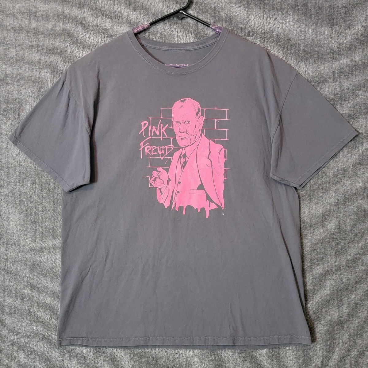 Pink Freud T-Shirt Mens L Gray Short Sleeve Crewneck Pink Floyd