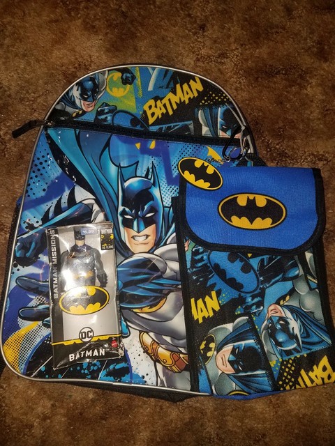 batman backpack and lunchbox