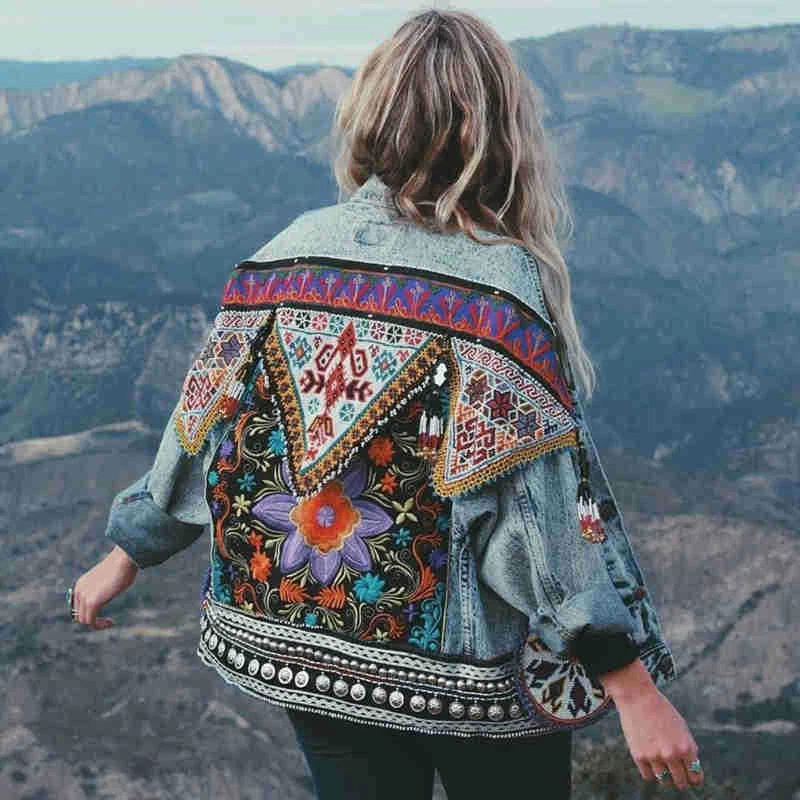 Boho jeans hotsell jacket