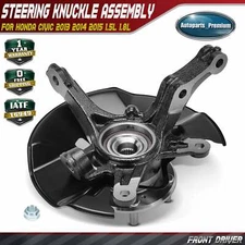Front Driver Side Steering Knuckle & Hub Bearing Assy for Honda Civic 2013-2015