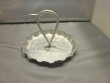 Vintage Designed Aluminum Handled Tidbit Snack Mint Dish Center Handle 6" across