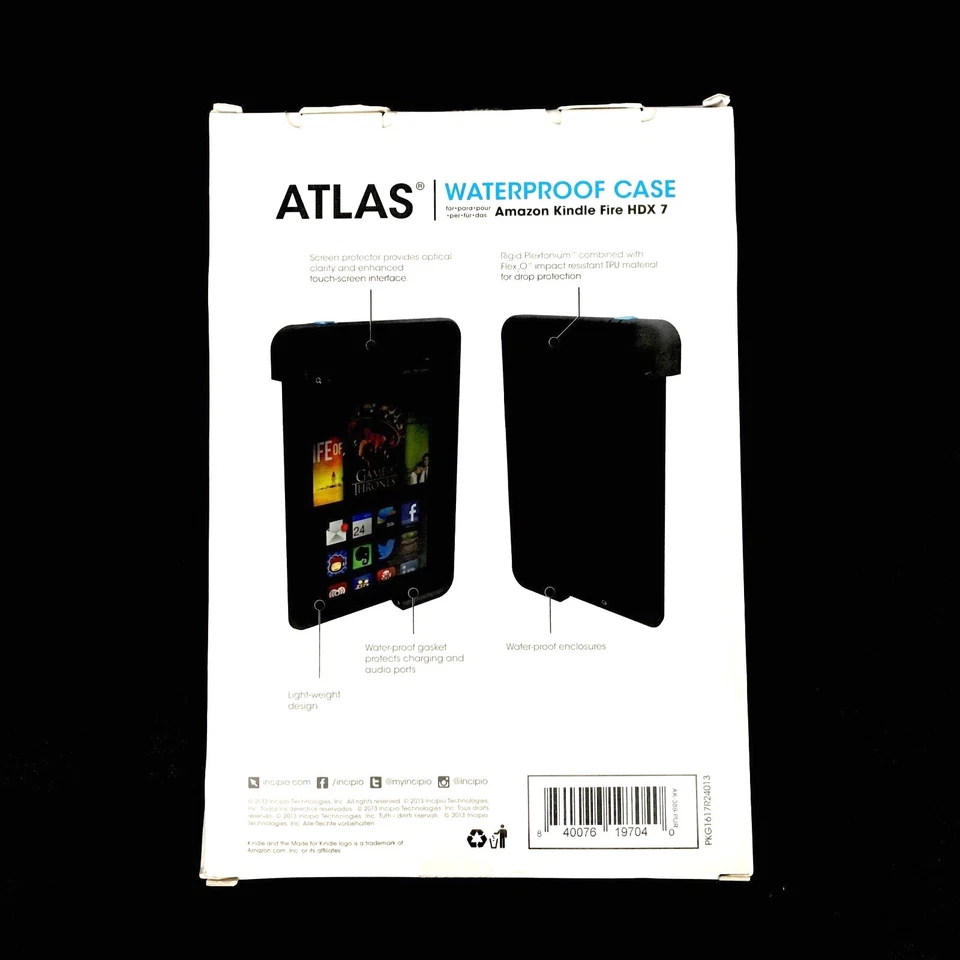 Atlas Waterproof Case for Kindle Fire HDX 7" by Incipio Purple NEW - Image 3 of 3