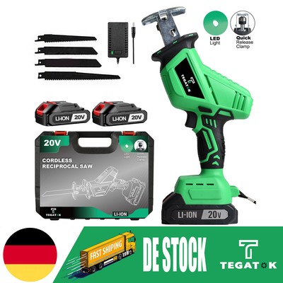 Tragbare elektrische Akku-Säbel mit 4x fachem Sägeblatt 20V Akku Säbelsäge mit