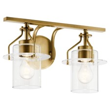 Kichler Everett 16in 2-Light Vanity Light Brushed Brass