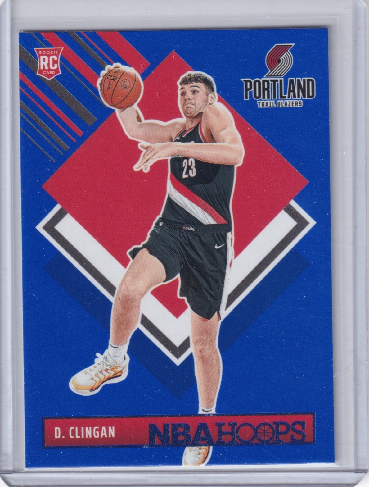 2024-25 NBA Panini Hoops Hoops Tribute Blue #293 Donovan Clingan RC BLAZERS
