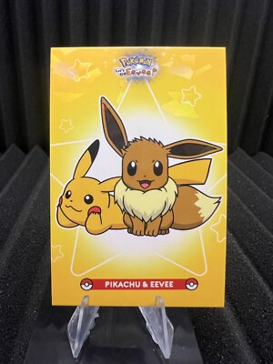Pikachu & Eevee - Cracked Ice Holo - Let's Go Eevee Database - NM