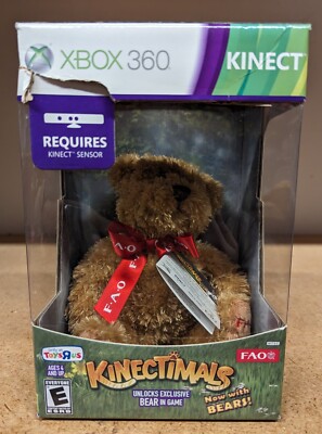 XBOX 360 Kinect Kinectimals Plush FAO Bear & Game Toys R Us