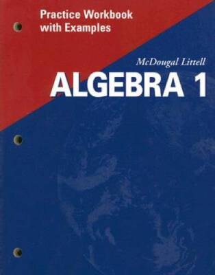 Algebra 1: Practice Workbook with Examples - Paperback - ACCEPTABLE