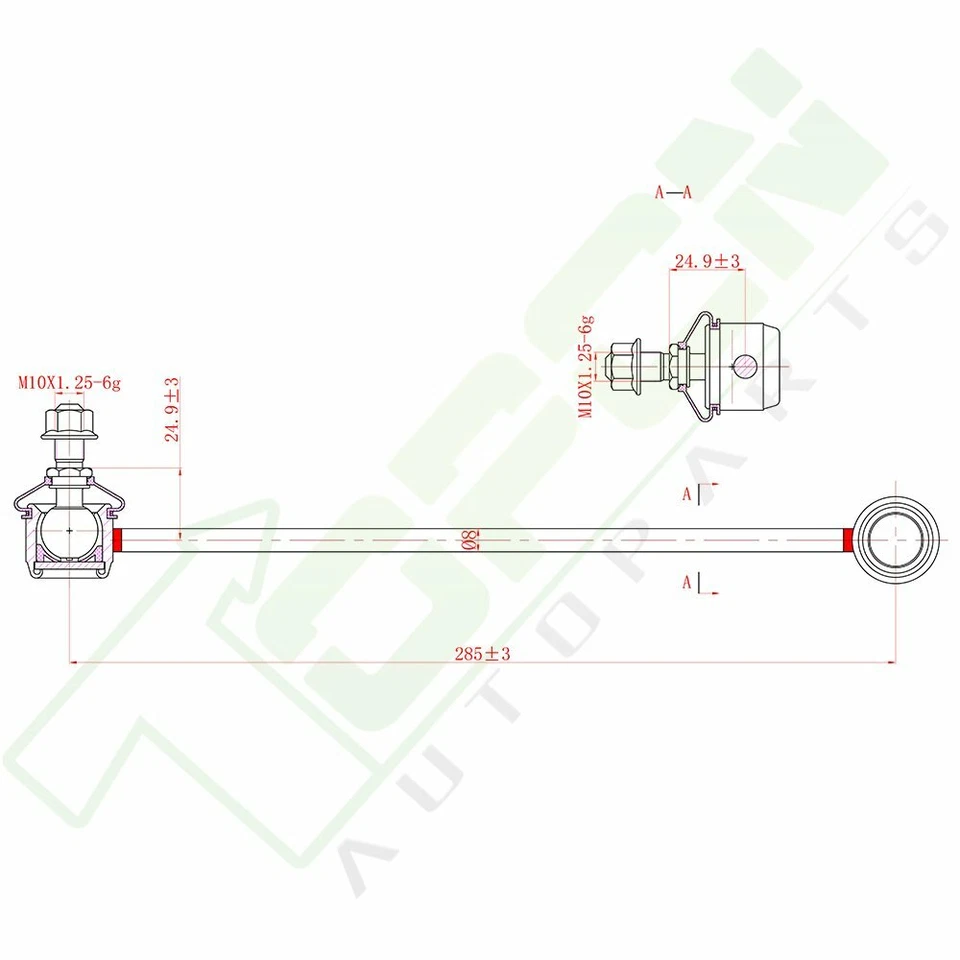 6pc Front Steering Set Control Arm Sway Bars Fits 06-11 Hyundai Accent Kia Rio Foto 4 de 4