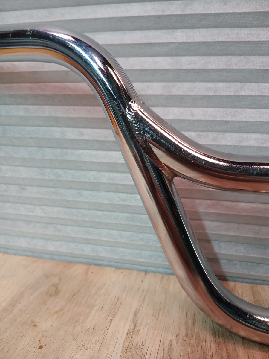Guidon BMX Old School Barres En V Argent - Largeur 24 Pouces - Occasion - Pour Webco Années 70/80