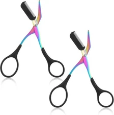 Eyebrow Trimmer Scissors with Comb – Non-Slip Razor Cutter for Women Makeup