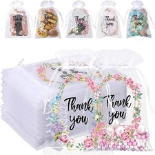 LXKBD 100PCS Organza Gift Bags for Jewelry Party Wedding Favor, 4x6 Inch Than...