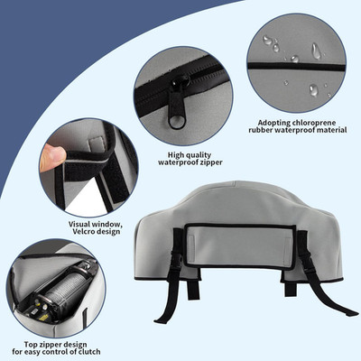 Winch Cover,Heavy Duty Uv-Resistant Waterproof Winch Protective Cover with Dr...