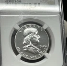 C190. 1962 50c Benjamin Franklin Half Dollar  NGC PF68 White 90% Silver