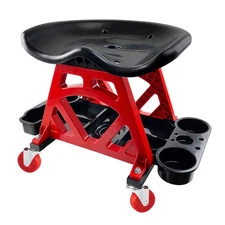 Auto Drive Heavy Duty Red and Black Detailing Seat 1 Set Pack